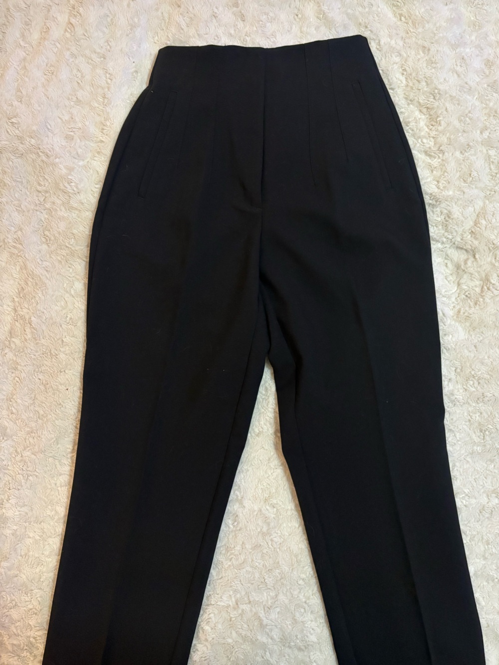 Zara Black Tailored High Waist Trousers